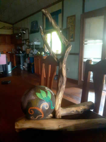 Epoxy River Lamp | Gourd Lamp | Island Art Bocas